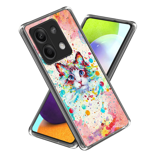 For Xiaomi Redmi Note 13 5G Case Pattern Printing Anti-scratch Phone TPU Cover - Rainbow Cat Galaxy