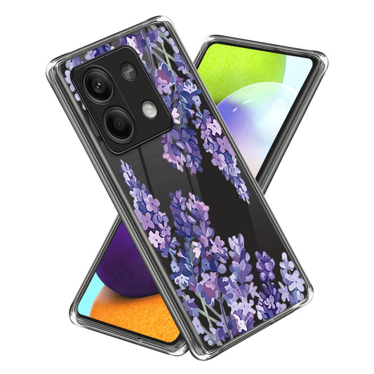 For Xiaomi Redmi Note 13 5G Case Pattern Printing Anti-scratch Phone TPU Cover - Purple Romance