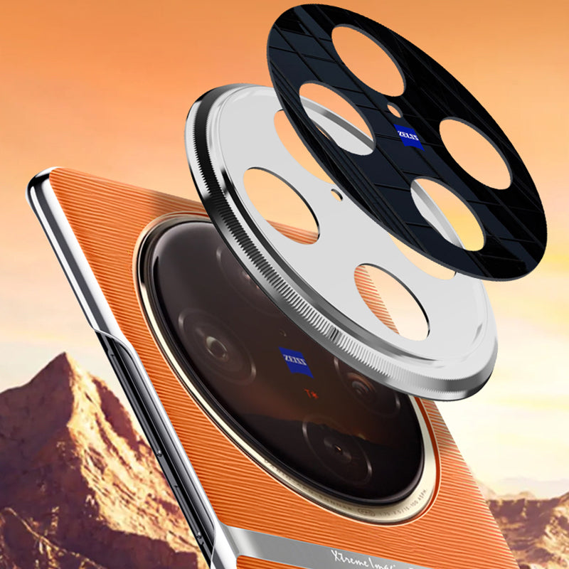 For vivo X100 Pro 5G Case Shockproof Acrylic + PC + PU Leather Phone Shell - Orange