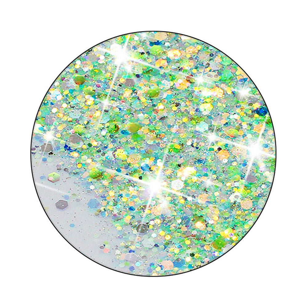 For Samsung Galaxy S23+ Case Epoxy Sparkle Luminous TPU Phone Protective Cover - Green
