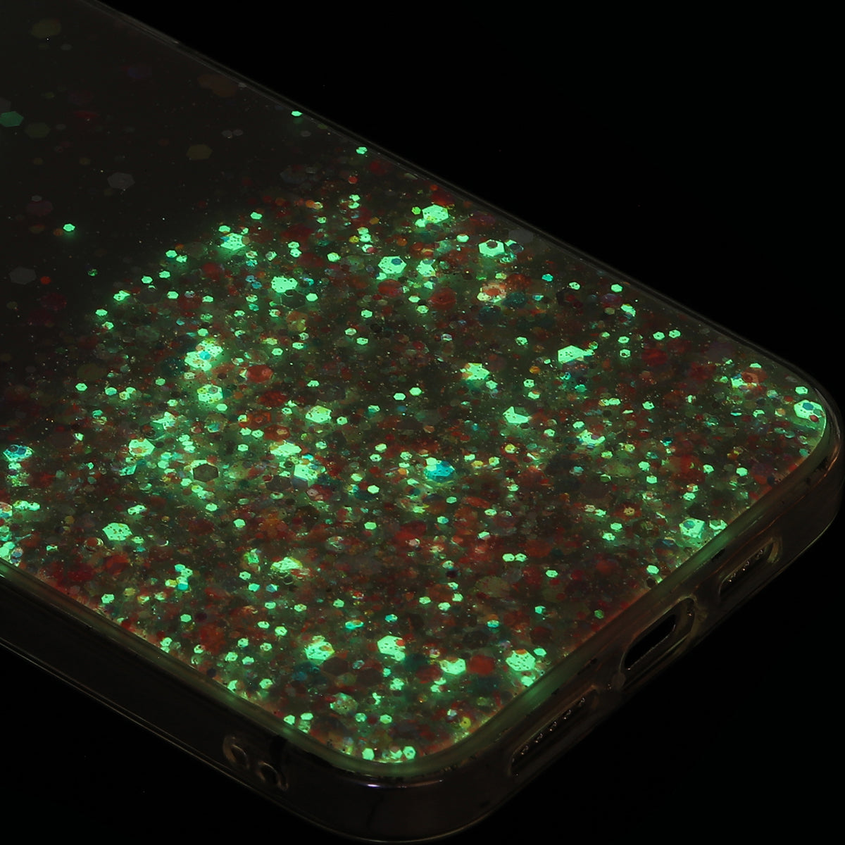 For Samsung Galaxy A34 5G Cell Phone Case Sparkle Sequins Luminous Epoxy TPU Cover - Pink
