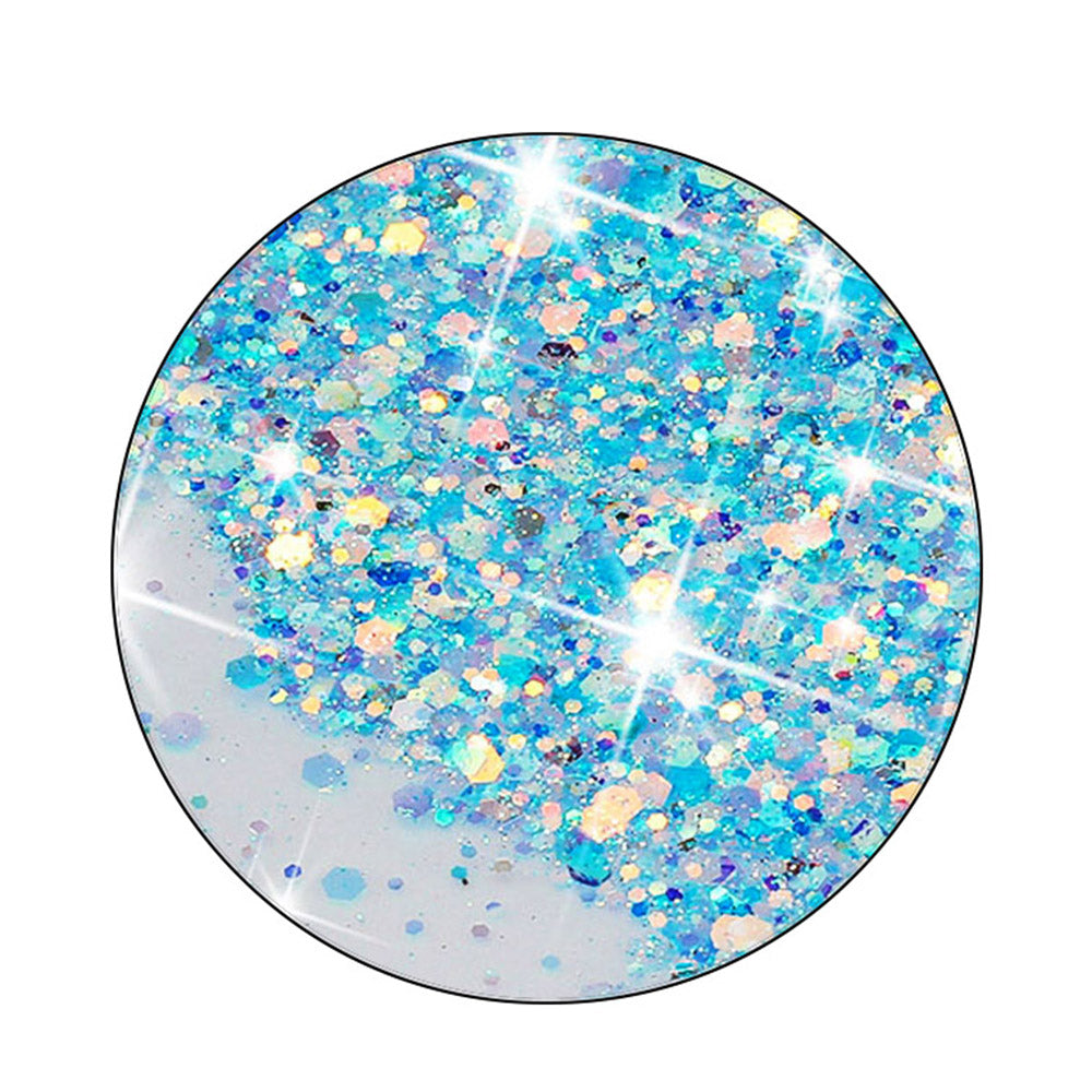 For Samsung Galaxy A14 4G Case Luminous Glitter TPU Epoxy Phone Anti-drop Cover - Blue