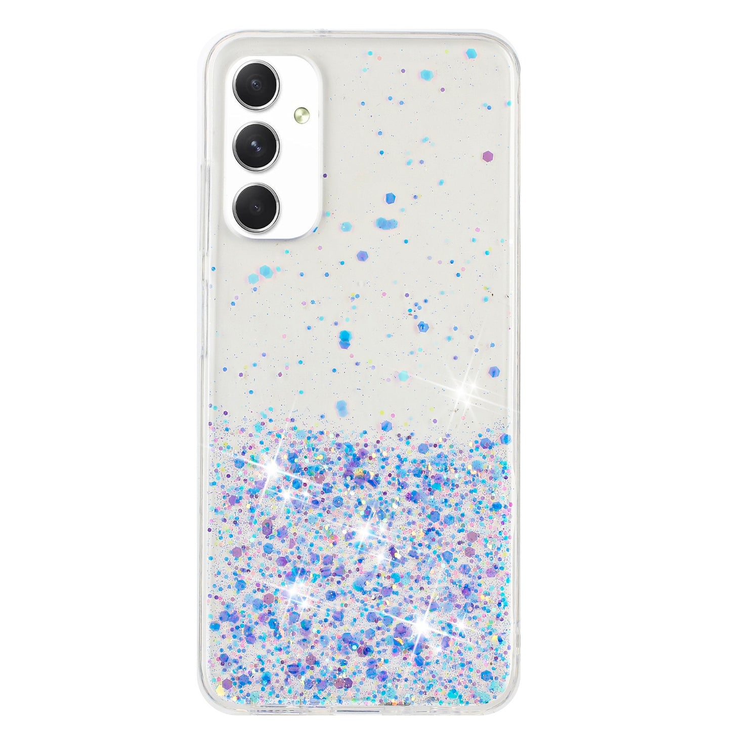 For Samsung Galaxy A05s 4G Luminous Phone Cover Epoxy Glitter Sparkle TPU Phone Case - Purple