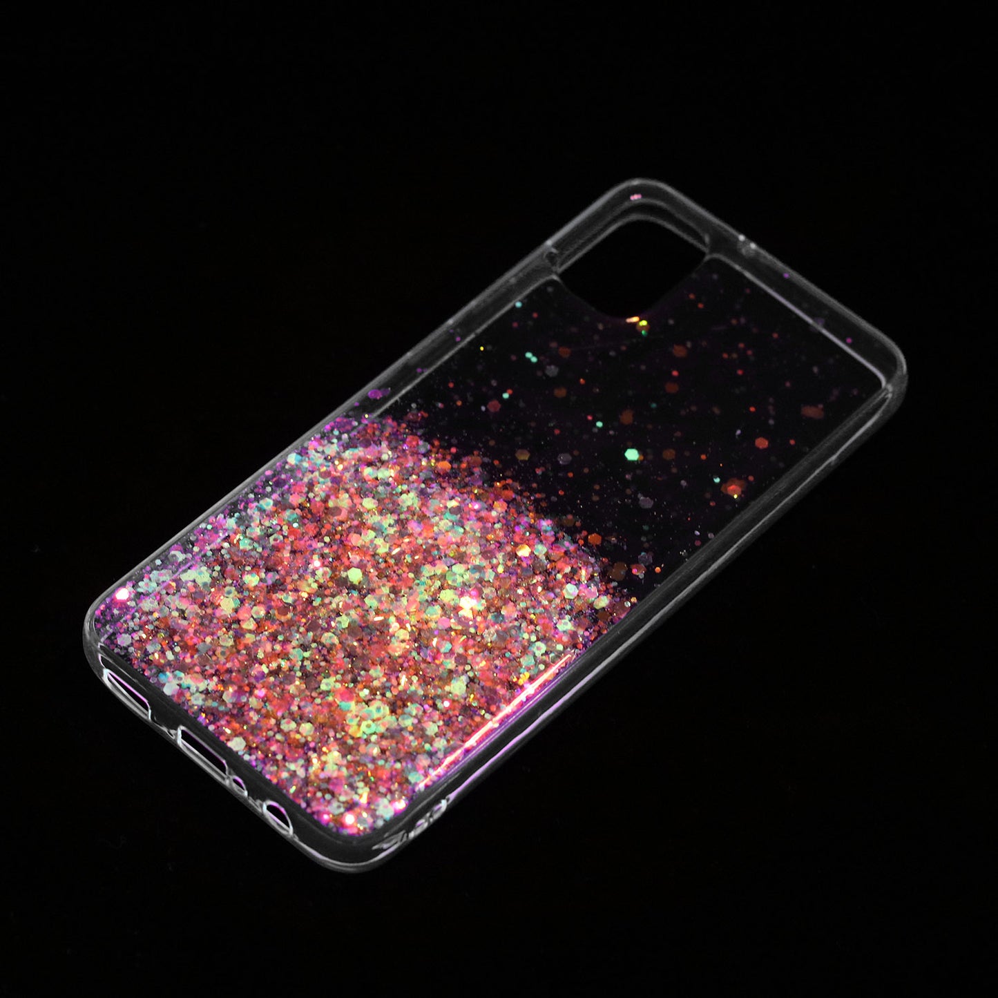 For Samsung Galaxy A05 4G Phone Case Sparkle Luminous Epoxy TPU Back Cover - Pink