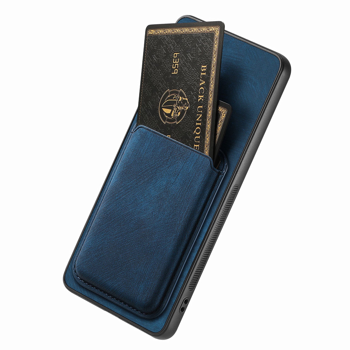 D12 For OnePlus 12 5G Case Vintage PU Leather+TPU Phone Cover with Magnetic Card Slot - Blue