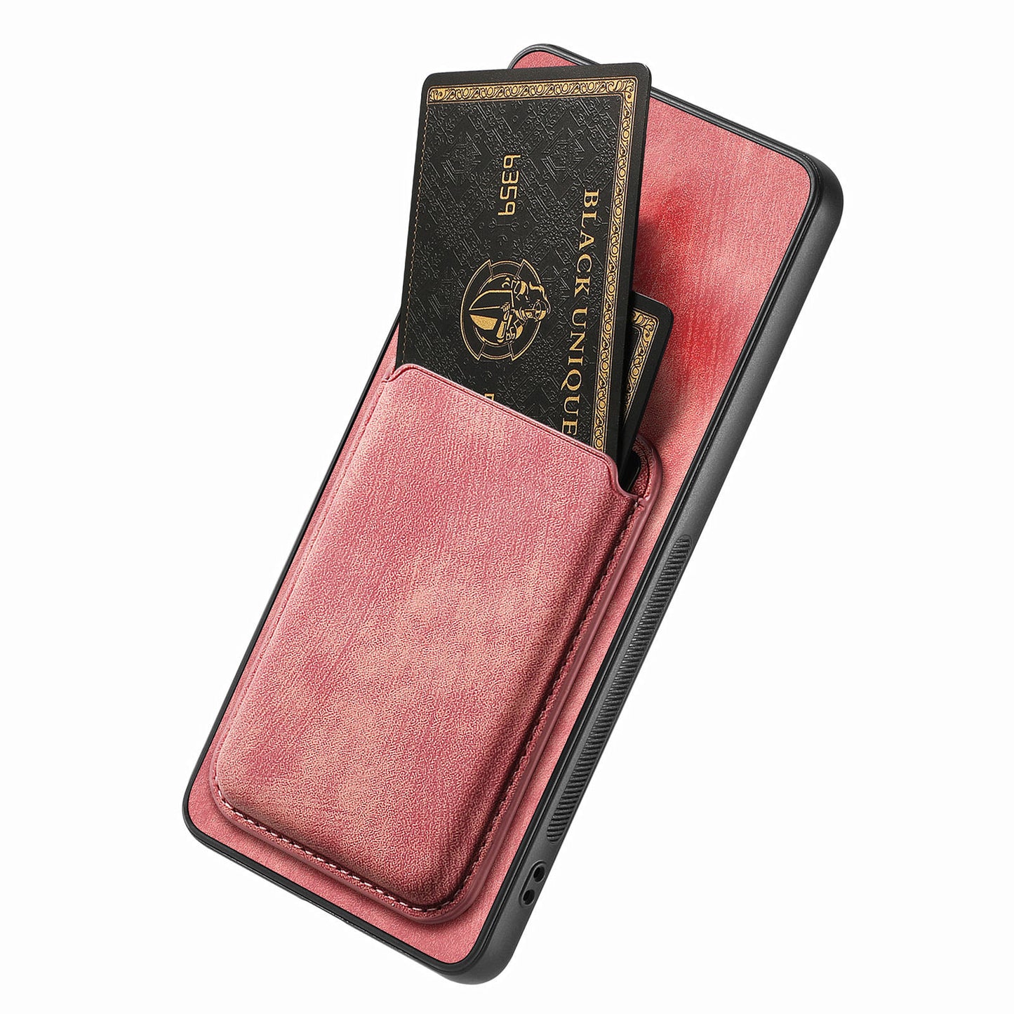 D12 For OnePlus 12 5G Case Vintage PU Leather+TPU Phone Cover with Magnetic Card Slot - Pink