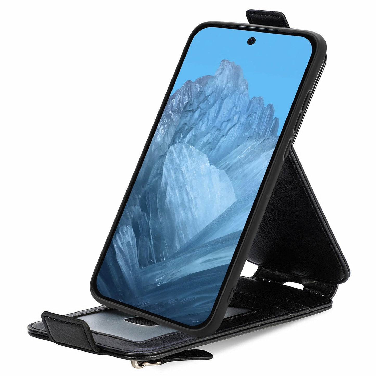 For Google Pixel 9 Cover Zipper Pocket PU Leather Phone Case Supplier - Black