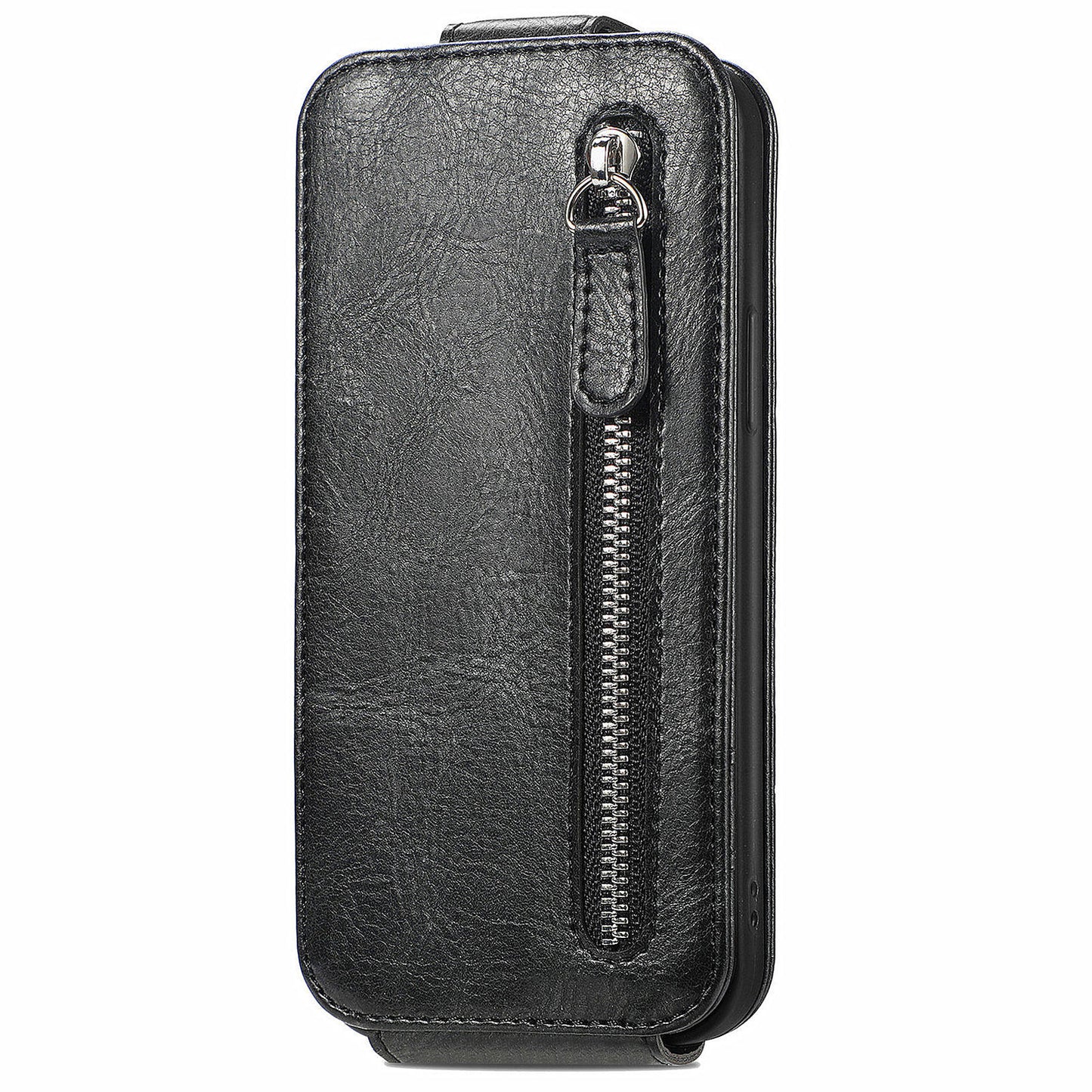 For OnePlus Nord N30 SE 5G Leather Wallet Case Zipper Pocket Phone Cover - Black