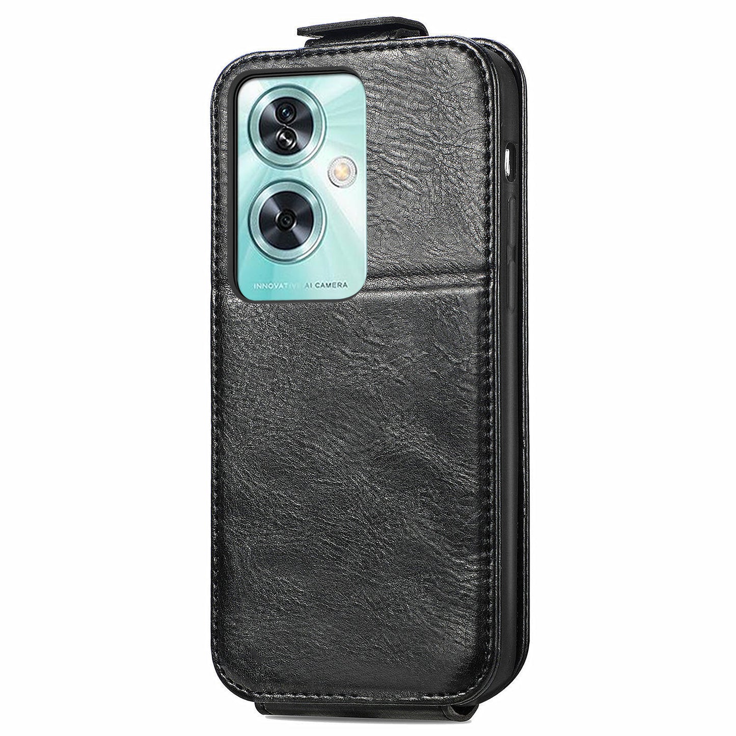 For OnePlus Nord N30 SE 5G Leather Wallet Case Zipper Pocket Phone Cover - Black