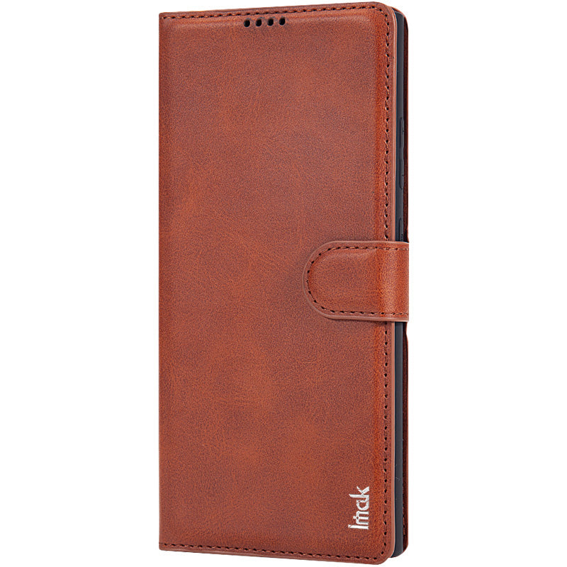 IMAK For Samsung Galaxy S24 Ultra Case Wallet PU Leather Protective Phone Cover - Red