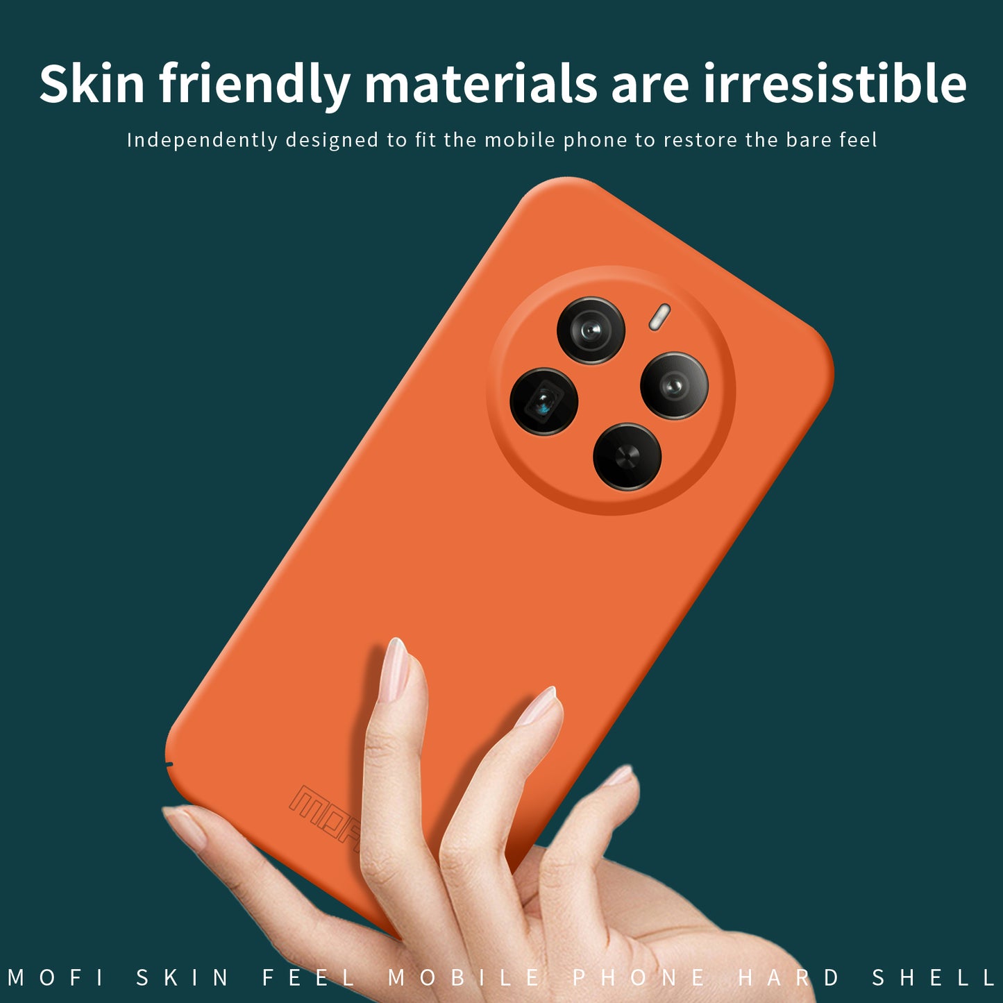 MOFI JK Qin Series For Realme 12 Pro 5G / 12 Pro+ 5G Case TPU+Acrylic Skin-touch Phone Cover - Beige