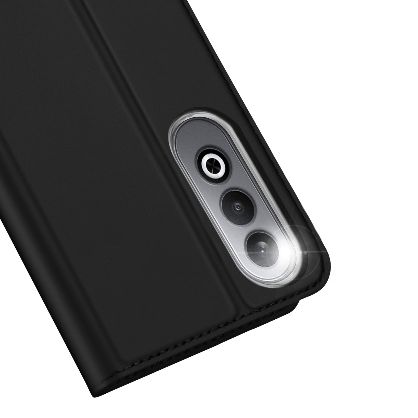 DUX DUCIS Skin Pro Series For OnePlus Nord CE4 5G / Oppo K12 Flip Phone Case with Stand and Card Slot - Black