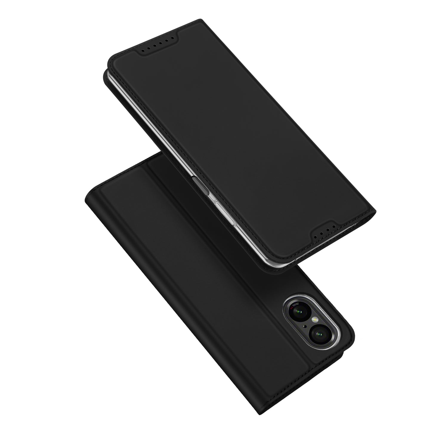 DUX DUCIS Skin Pro Series For Sony Xperia 10 VI PU Leather Case with Support Stand and Card Slot - Black