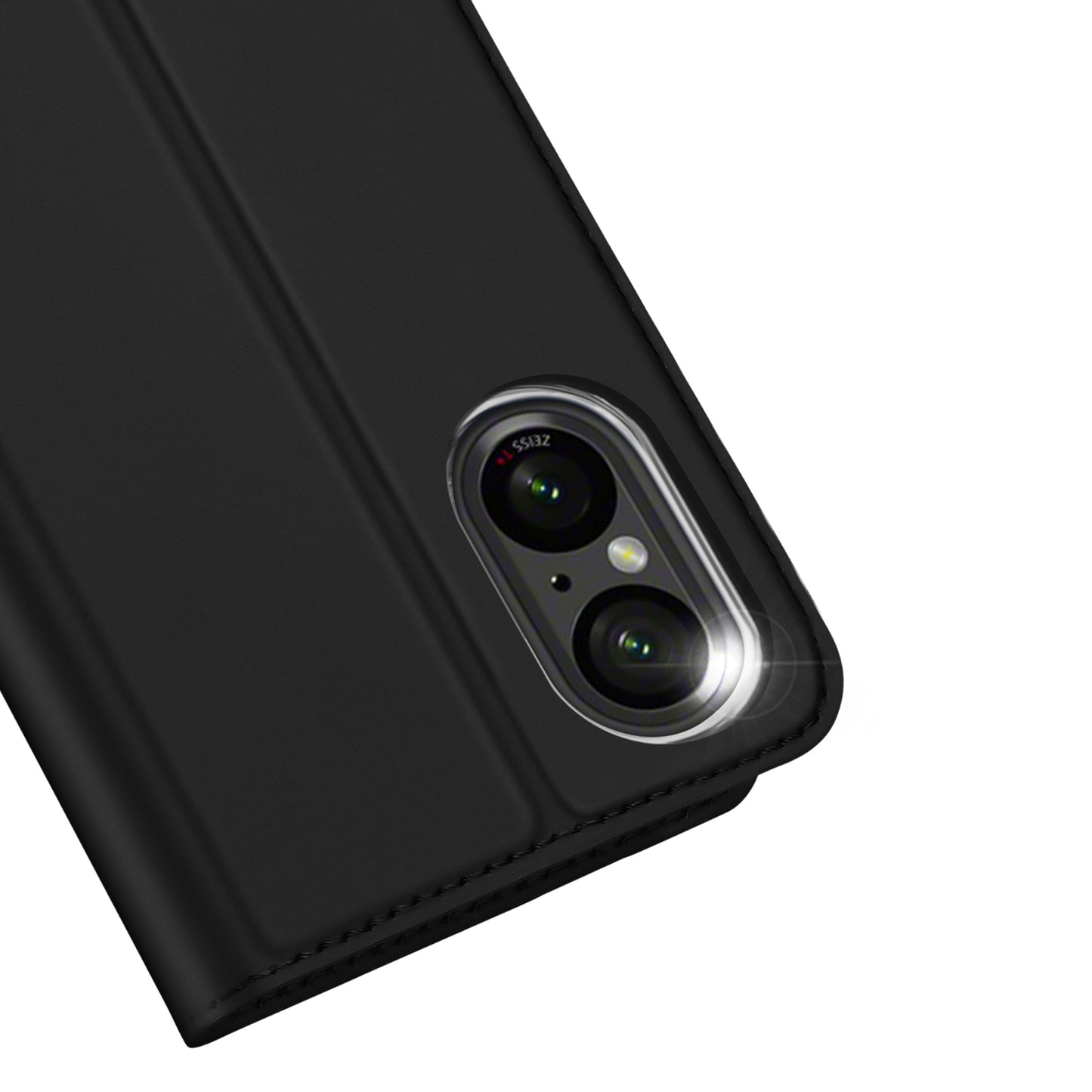 DUX DUCIS Skin Pro Series For Sony Xperia 10 VI PU Leather Case with Support Stand and Card Slot - Black