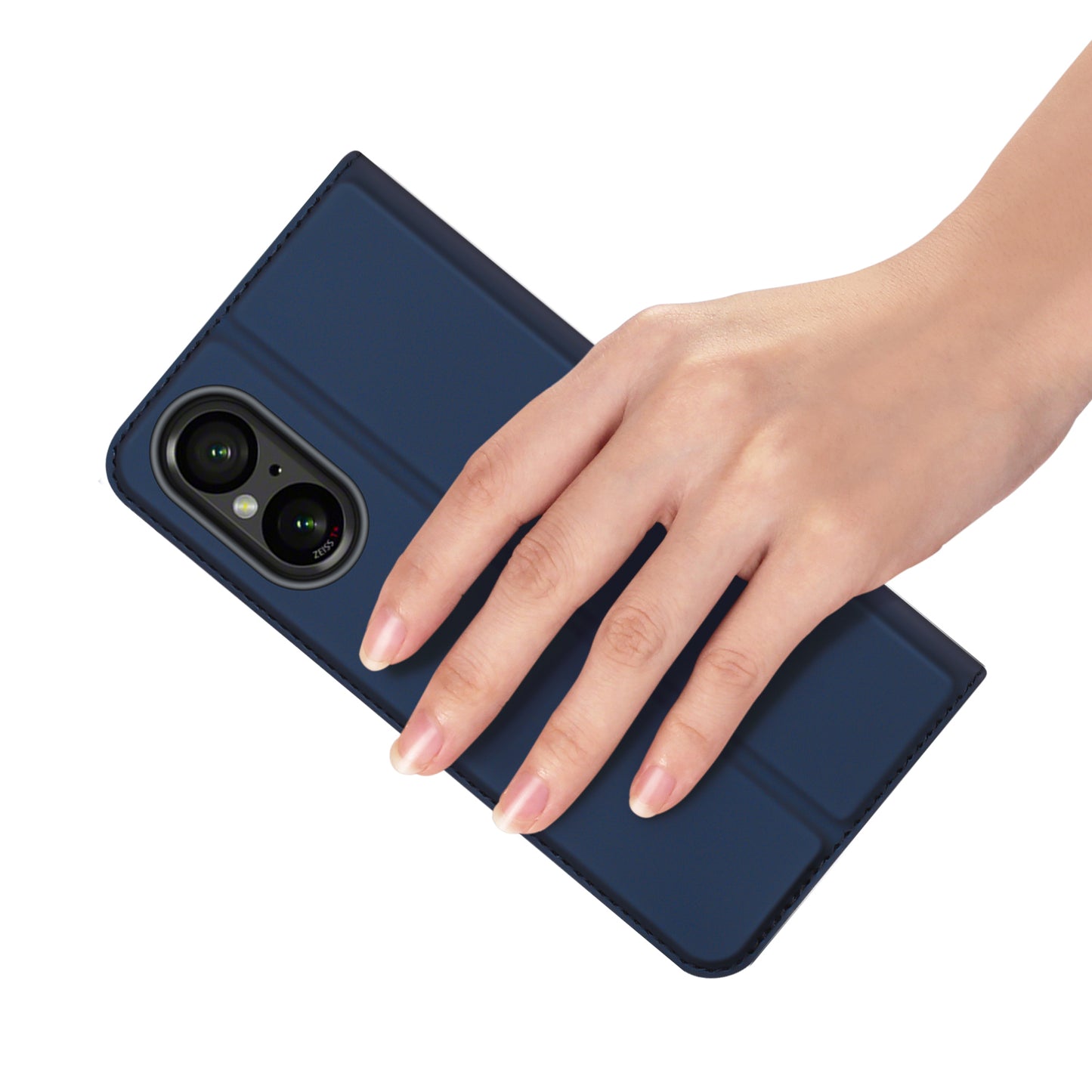 DUX DUCIS Skin Pro Series For Sony Xperia 10 VI PU Leather Case with Support Stand and Card Slot - Blue