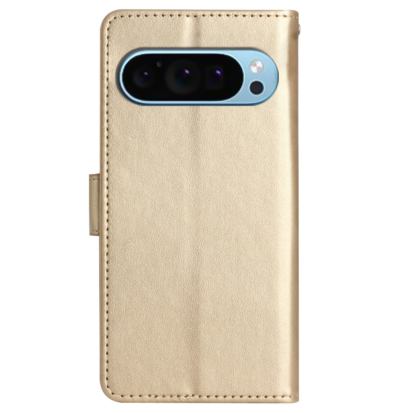 For Google Pixel 9 Case Butterfly Pattern PU Leather Wallet Phone Cover - Gold