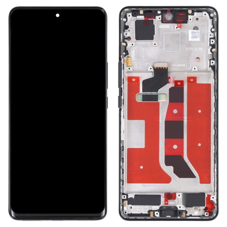 For Honor 50 OEM Grade S OLED Screen and Digitizer Assembly + Frame (without Logo) - Black