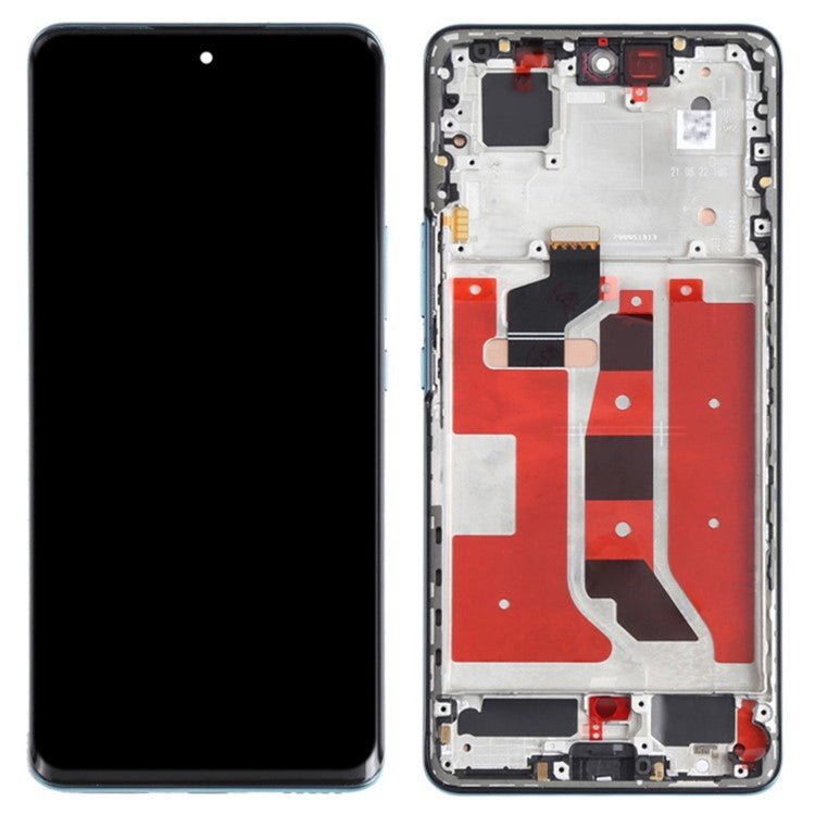 For Honor 50 OEM Grade S OLED Screen and Digitizer Assembly + Frame (without Logo) - Green