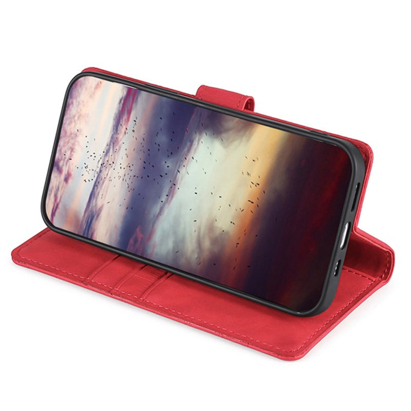 For Samsung Galaxy M15 5G Case Crocodile Texture Leather Wallet Phone Cover - Red