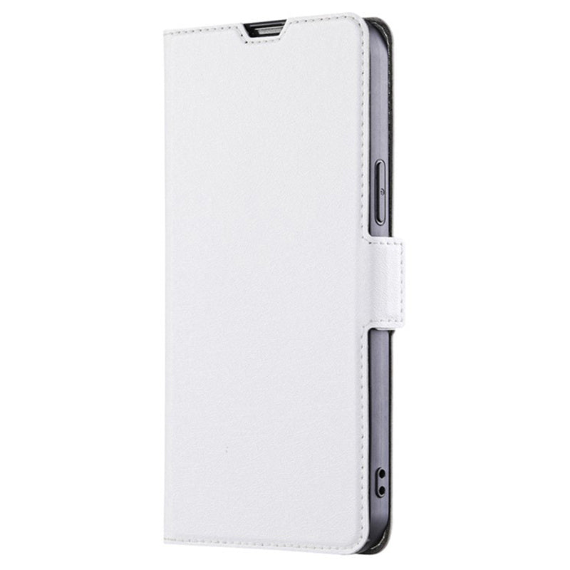 For Samsung Galaxy M15 5G Phone Case Side Magnetic Clasp Wallet Leather Cover - White