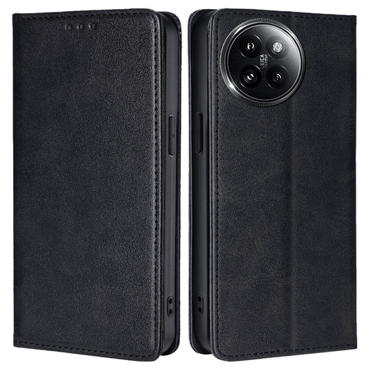 For Xiaomi Civi 4 Pro 5G Case Magnetic Auto-absorbed Leather Wallet Phone Cover - Black