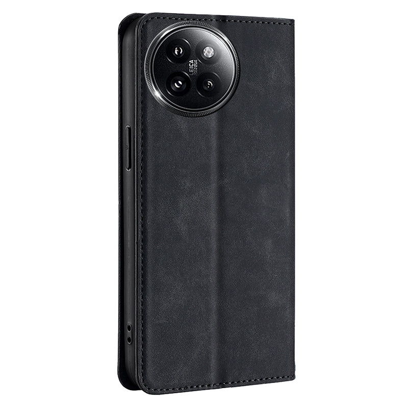 For Xiaomi Civi 4 Pro 5G Case Card Holder Magnetic Closing Leather Phone Cover - Black