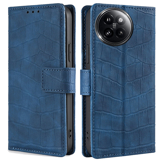 For Xiaomi Civi 4 Pro 5G Magnetic Phone Case Crocodile Texture Leather Cover - Blue