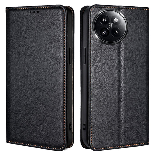 For Xiaomi Civi 4 Pro 5G Case PU Leather Magnetic Closing Wallet Phone Cover - Black