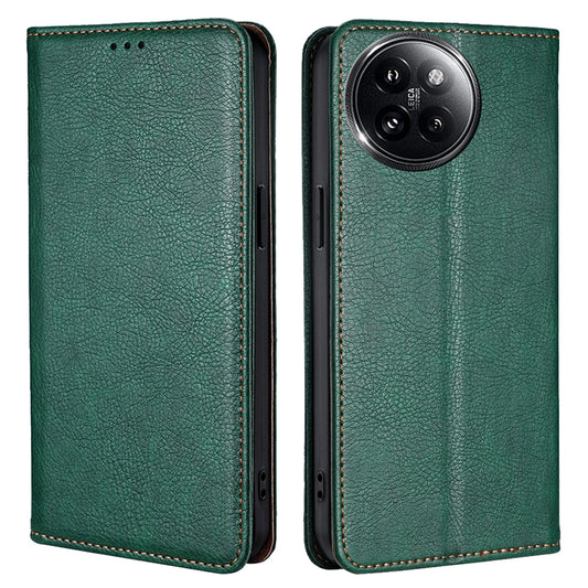 For Xiaomi Civi 4 Pro 5G Case PU Leather Magnetic Closing Wallet Phone Cover - Green