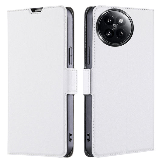 For Xiaomi Civi 4 Pro 5G Cell Phone Case Shockproof PU+TPU Phone Cover - White