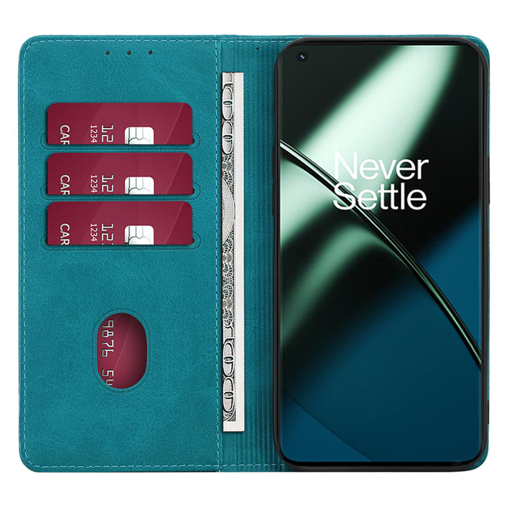 For OnePlus Ace 3V 5G Phone Case Magnetic Closure Leather Wallet Cover - Baby Blue