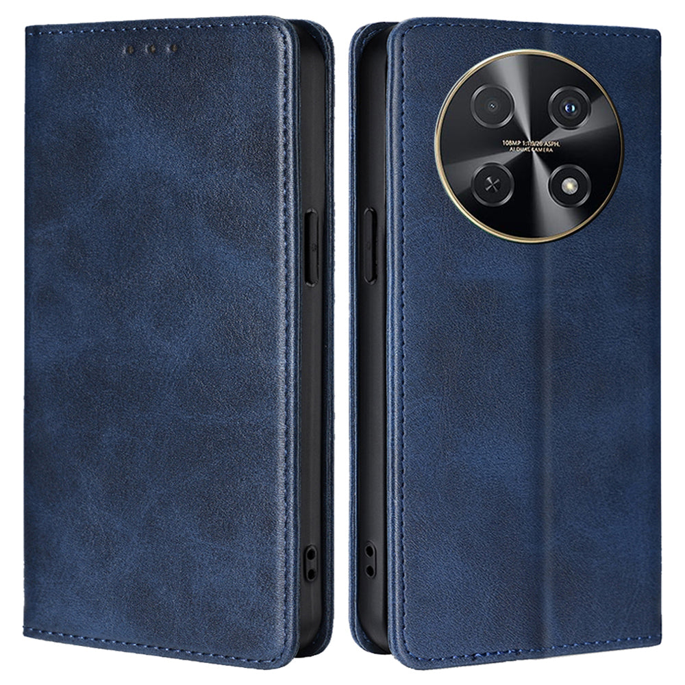 For Huawei nova 12i 4G Wallet Case Magnetic Closure Leather Phone Cover - Sapphire