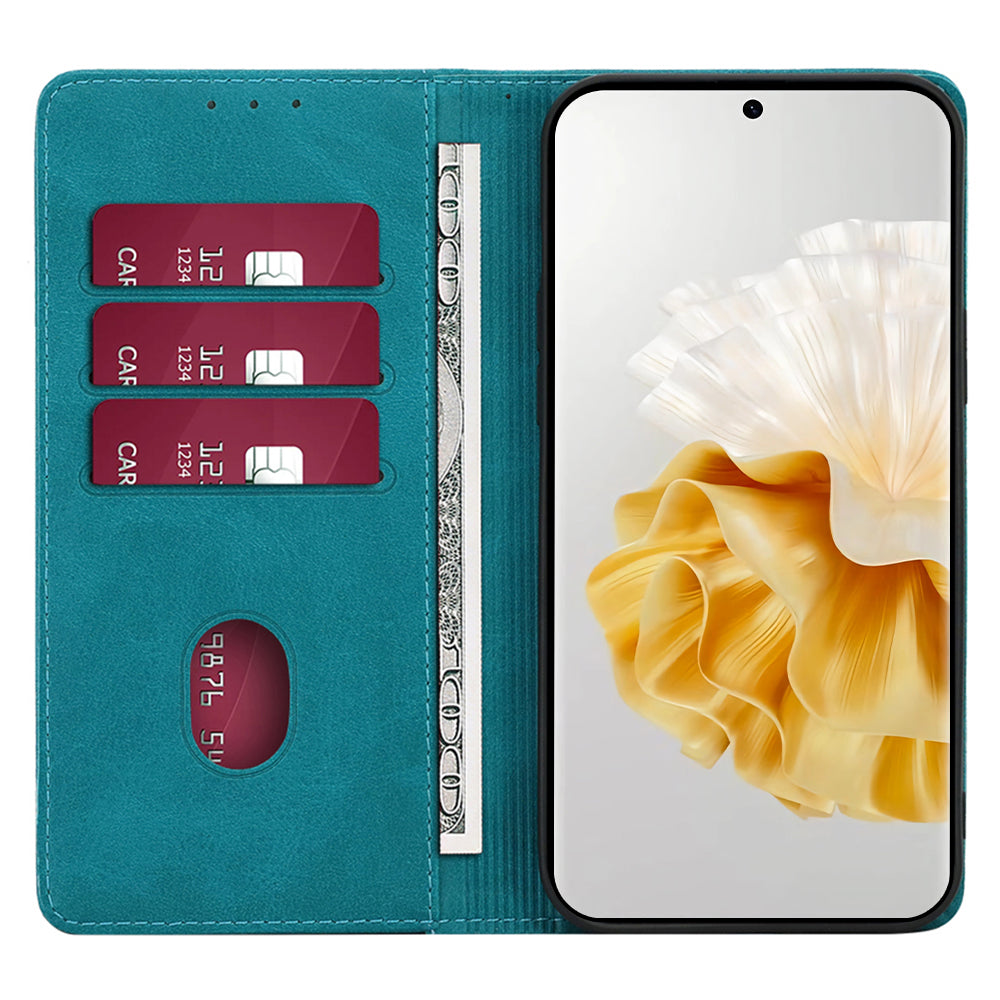 For Huawei nova 12i 4G Wallet Case Magnetic Closure Leather Phone Cover - Baby Blue