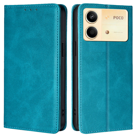 For Xiaomi Redmi Note 13R Pro 5G Phone Case Magnetic Auto-absorbed Leather Wallet Cover - Baby Blue
