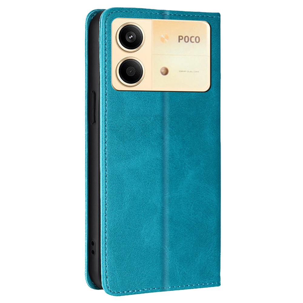 For Xiaomi Redmi Note 13R Pro 5G Phone Case Magnetic Auto-absorbed Leather Wallet Cover - Baby Blue