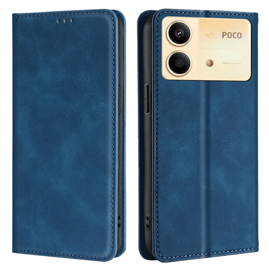 For Xiaomi Redmi Note 13R Pro 5G Case Card Holder Magnetic PU Leather Phone Cover - Blue