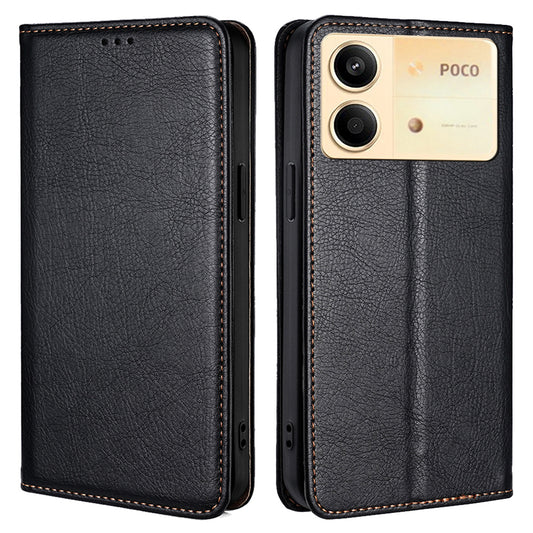 For Xiaomi Redmi Note 13R Pro 5G Case Wallet Leather Magnetic Cover Mobile Accessories Wholesale - Black