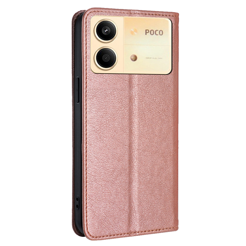 For Xiaomi Redmi Note 13R Pro 5G Case Wallet Leather Magnetic Cover Mobile Accessories Wholesale - Rose Gold
