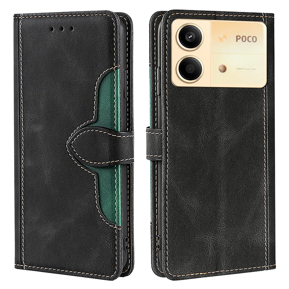 For Xiaomi Redmi Note 13R Pro 5G Cover PU Leather Full Protection Phone Case with Wallet - Black