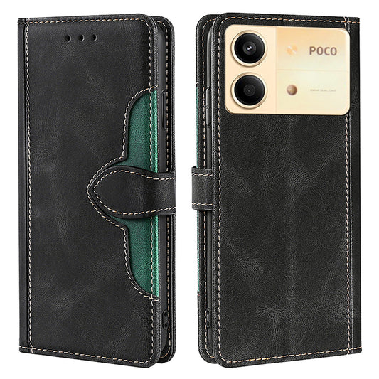 For Xiaomi Redmi Note 13R Pro 5G Cover PU Leather Full Protection Phone Case with Wallet - Black