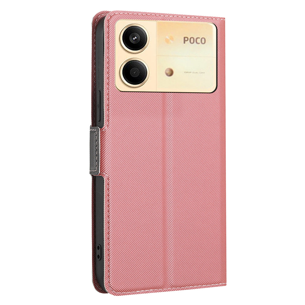 For Xiaomi Redmi Note 13R Pro 5G Magnetic Closure Case Card Holder Stand PU Leather Phone Cover - Pink