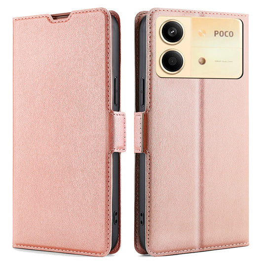 For Xiaomi Redmi Note 13R Pro 5G PU Leather + TPU Case Protective Phone Stand Cover - Rose Gold