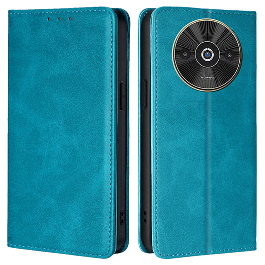 For Xiaomi Redmi A3 / Poco C61 4G Wallet Case Magnetic Auto-absorbed Leather Phone Cover - Baby Blue