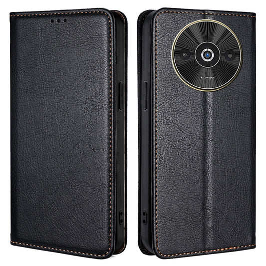 For Xiaomi Redmi A3 / Poco C61 4G Leather Case Wallet Phone Cover Phone Accessories Distributor - Black