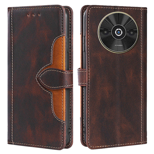 For Xiaomi Redmi A3 / Poco C61 4G Cover PU Leather Wallet Mobile Phone Case Wholesale - Brown