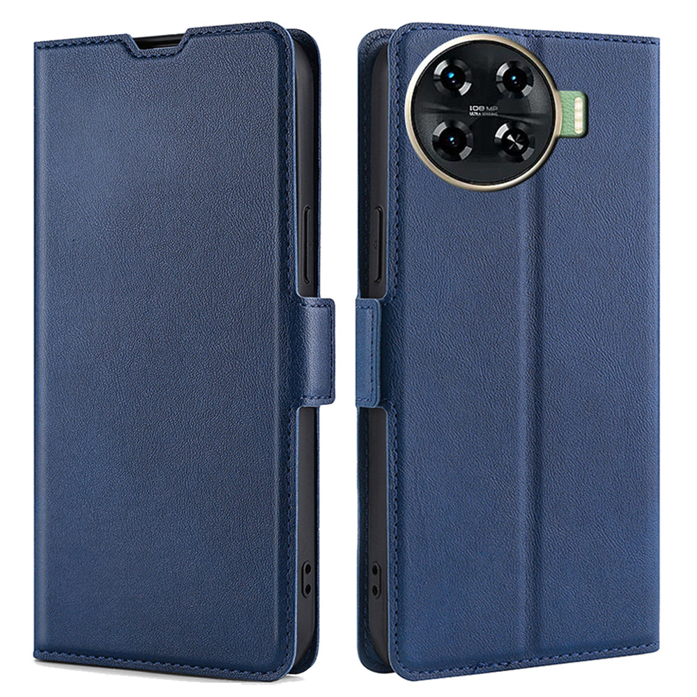 For Transsion Tecno Spark 20 Pro+ Drop-Proof Phone Case Shockproof PU+TPU Mobile Phone Cover - Blue