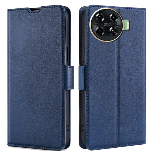For Transsion Tecno Spark 20 Pro+ Drop-Proof Phone Case Shockproof PU+TPU Mobile Phone Cover - Blue