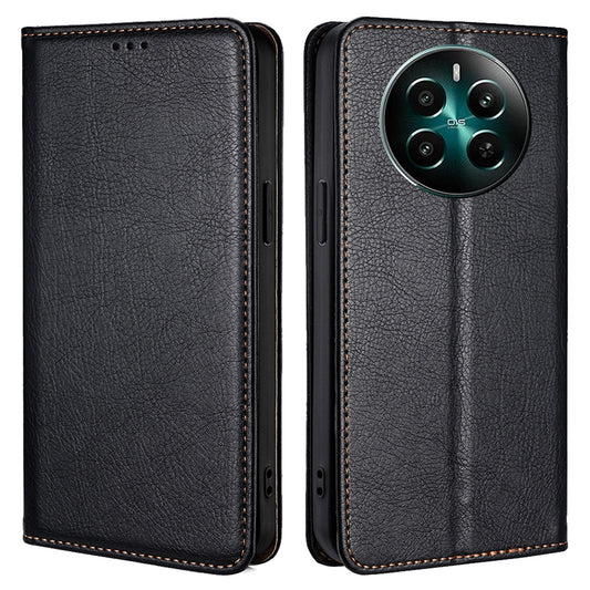 For Realme 12+ 5G Case Card Holder Magnetic Cover Mobile Accessories Wholesale - Black