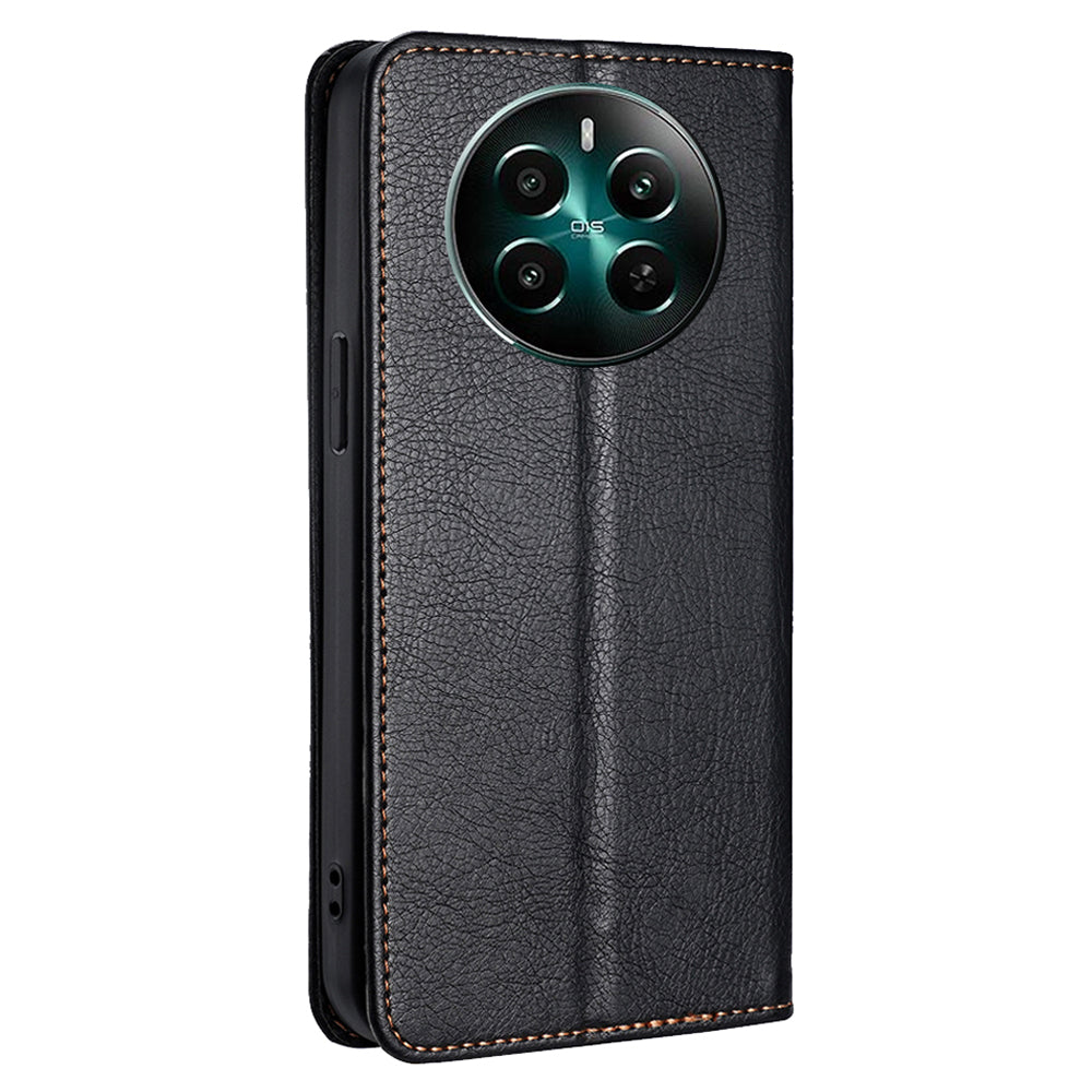 For Realme 12+ 5G Case Card Holder Magnetic Cover Mobile Accessories Wholesale - Black