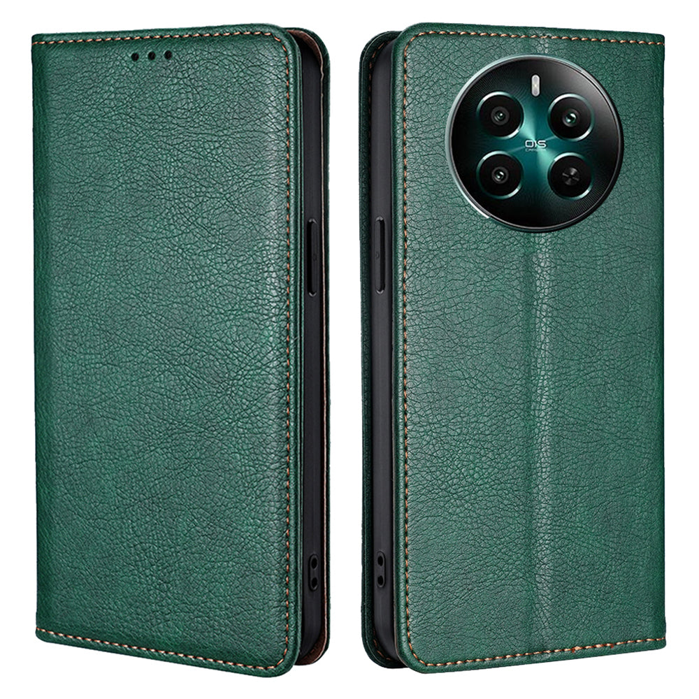 For Realme 12+ 5G Case Card Holder Magnetic Cover Mobile Accessories Wholesale - Green